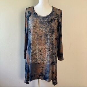 Cactus Artistic Tie-Dye Tunic